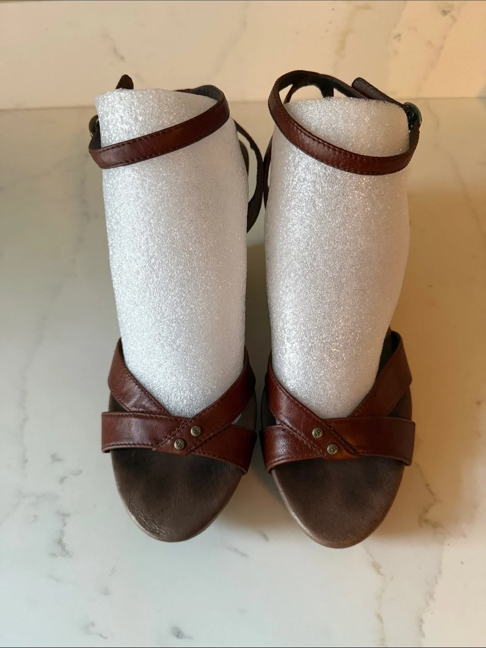 UGG Leather Wedge Sandals
